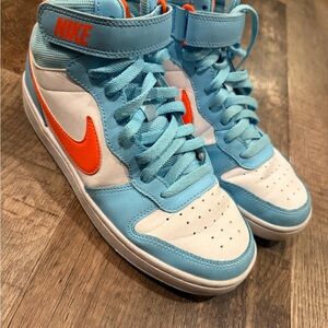 Nike Kids Sneakers - Light Blue and Orange